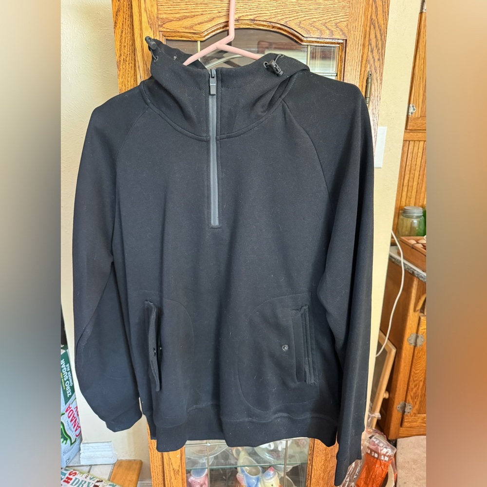 Black Half-Zip Hoodie